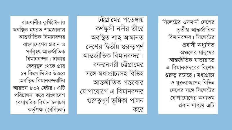 আকাশপথে বহির্বিশ্বের সঙ্গে দেশের তিন প্রবেশদ্বার