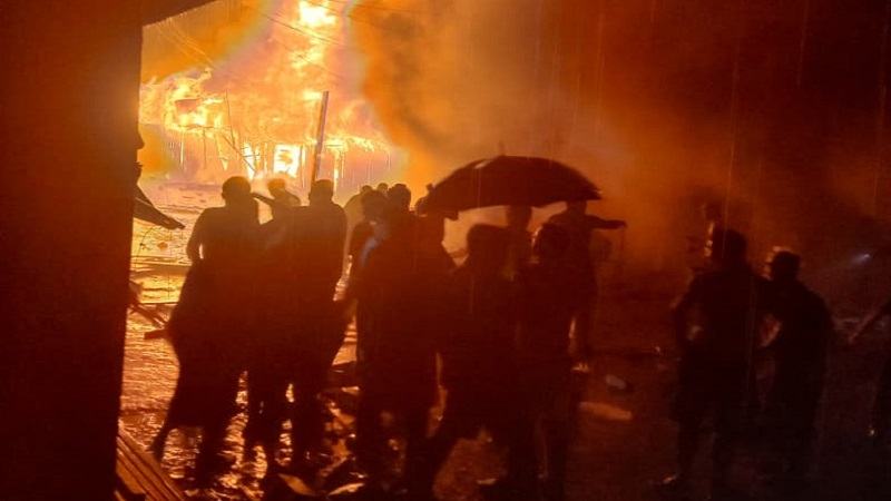 কাজ করতে পারেনি ফায়ার সার্ভিস বৃষ্টিতেই নিভল মহালছড়ির আগুন