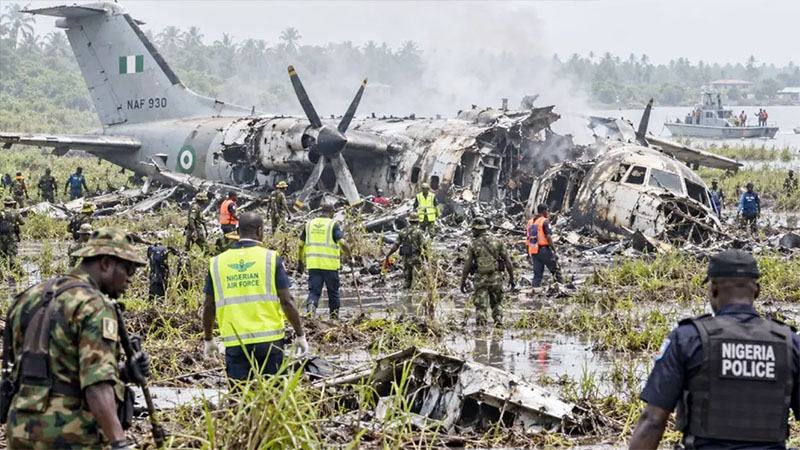 নাইজেরিয়ায় সামরিক বিমান বিধ্বস্ত, ৩২ জন যাত্রী-ক্রুর সবাই নিহত