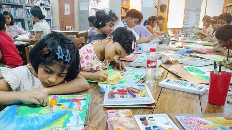 শেরপুরে শিশুদের চিত্রাঙ্কন, আবৃত্তি ও রচনা প্রতিযোগিতা
