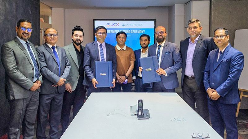 ইউনাইটেড ফাইন্যান্স ও জেসিএক্স ডেভেলপমেন্টসের মধ্যে চুক্তি