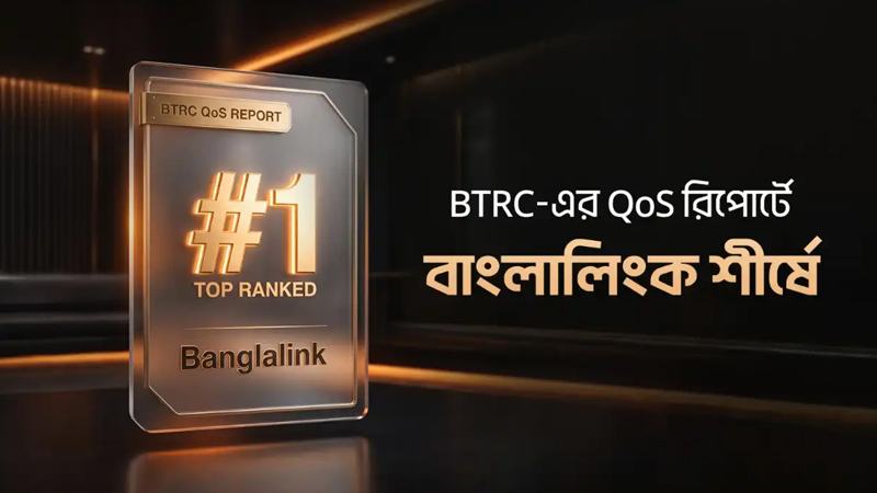 সেবার মান-সংক্রান্ত ১১ সূচকের ৮টিতেই শীর্ষে বাংলালিংক