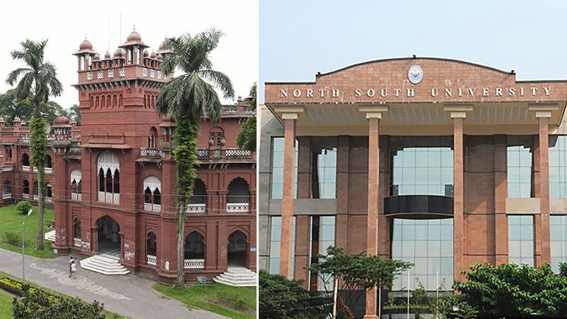 দেশসেরা ঢাকা বিশ্ববিদ্যালয় বেসরকারিতে শীর্ষে নর্থ সাউথ
