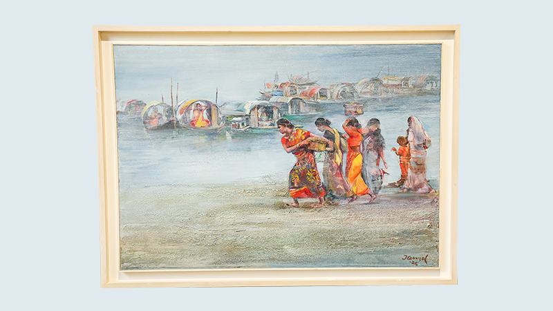 প্রাণবন্ত রঙের ছাপে চেনা পরিসরের অচেনা গল্প