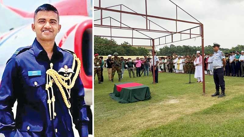 রাজশাহীতে সামরিক মর্যাদায় সমাহিত বৈমানিক তৌকির