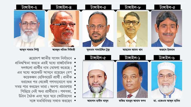 উন্নয়নের প্রতিশ্রুতি দিয়ে ভোটারদের কাছে টানতে ব্যস্ত হেভিওয়েট প্রার্থীরা