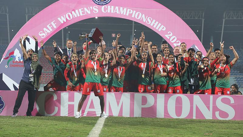 দক্ষিণ এশিয়ায় শ্রেষ্ঠত্ব অক্ষুণ্ন রেখেছে বাংলাদেশের মেয়েরা