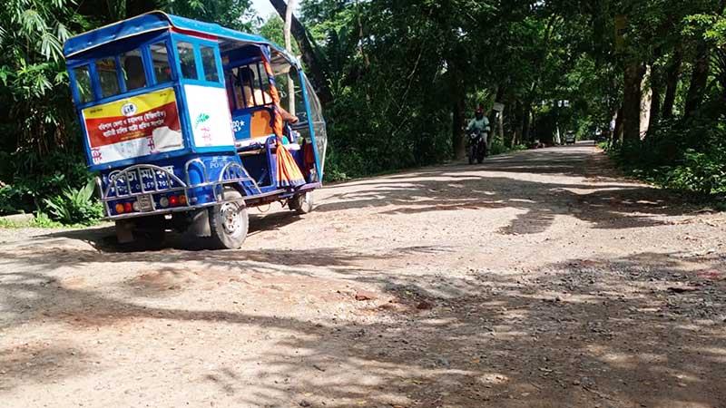 বরিশালের নতুন বাজার-মীরগঞ্জ সড়ক চলাচলের অনুপযোগী