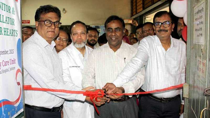 করোনারি ইউনিটে যুক্ত হলো সিসিইউ মনিটর ও ডিফিব্রিলেটর