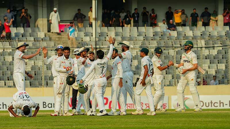 পাকিস্তানকে টানা তিন টেস্টে হারাল বাংলাদেশ