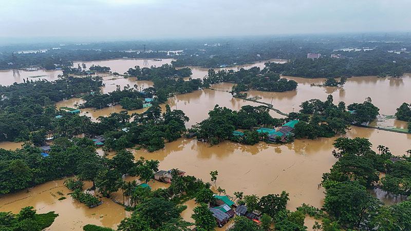 মিল, গুদাম ও কৃষকের মজুদ ধান-চাল ডুবে বড় ক্ষতি