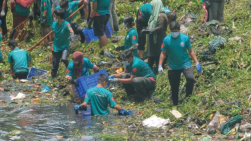 মুন্সিগঞ্জের কাটাখালী খালে পানিপ্রবাহ ফেরানোর উদ্যোগ