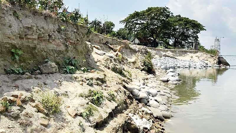 বর্ষার আগেই চাঁদপুরে ভাঙছে দুই নদীর তীর, ঝুঁকিতে সেচ প্রকল্পসহ গুরুত্বপূর্ণ স্থাপনা
