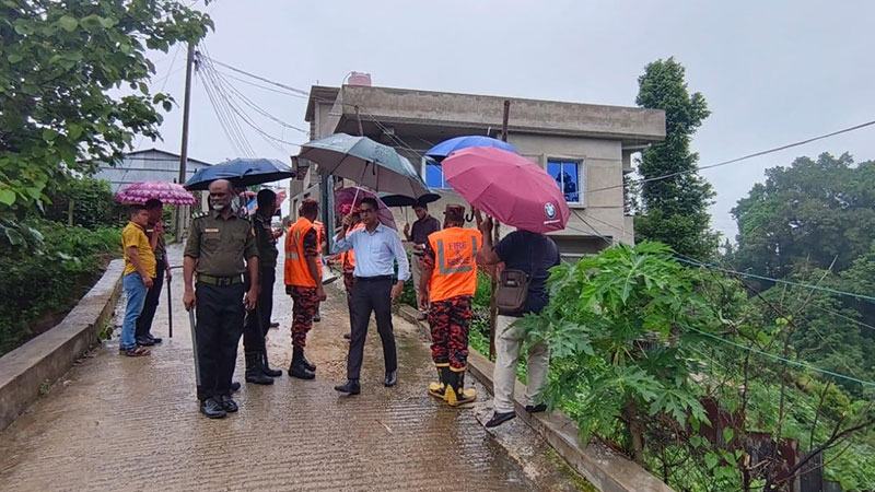 বর্ষায় রাঙ্গামাটিতে পাহাড়ধসের শঙ্কা