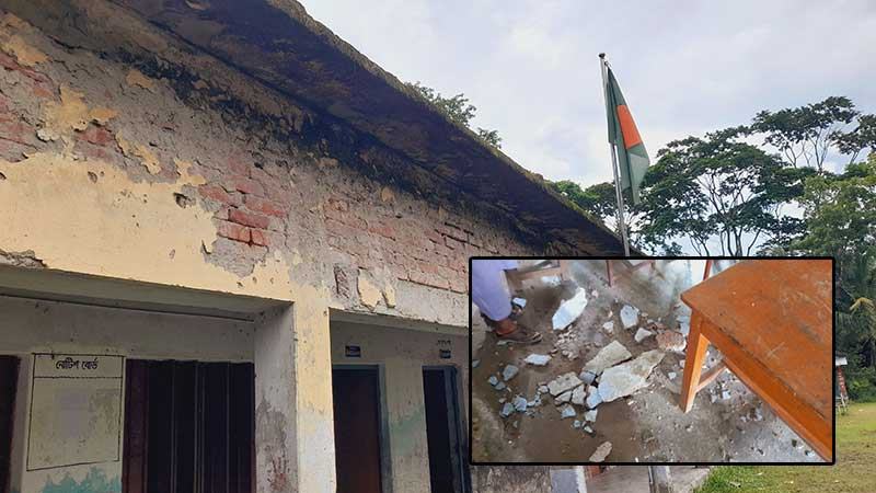 রাজাপুরে পরীক্ষা চলাকালে খসে পড়ল মাদ্রাসা ভবনের ছাদের পলেস্তারা, আহত ৭