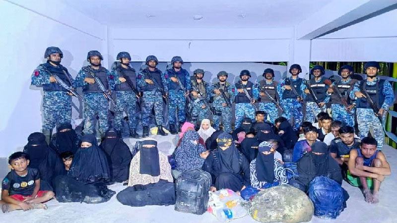 টেকনাফে পাহাড়ে বন্দি নারী-শিশুসহ ৩৮ জন উদ্ধার