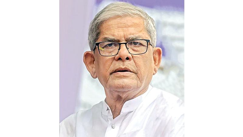 ভোট সুষ্ঠু হলে গণতন্ত্রের পথে ফেরা সম্ভব —মির্জা ফখরুল