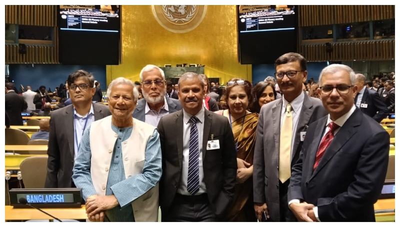 জাতিসংঘের সাধারণ পরিষদের উদ্বোধনী অধিবেশনে যোগ দিয়েছেন প্রধান উপদেষ্টা