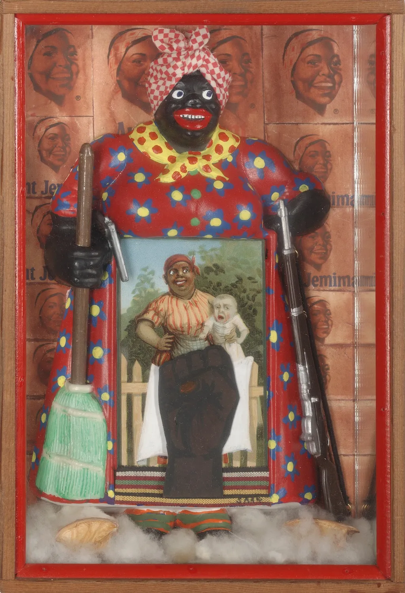 Betye-Saar-The-Liberation-of-Aunt-Jemima1972_CollectionofBAMPFA_CourtesyoftheartistandRobertProjectsLosAngelesCalifornia_PhotoBenjaminBlackwell_-2