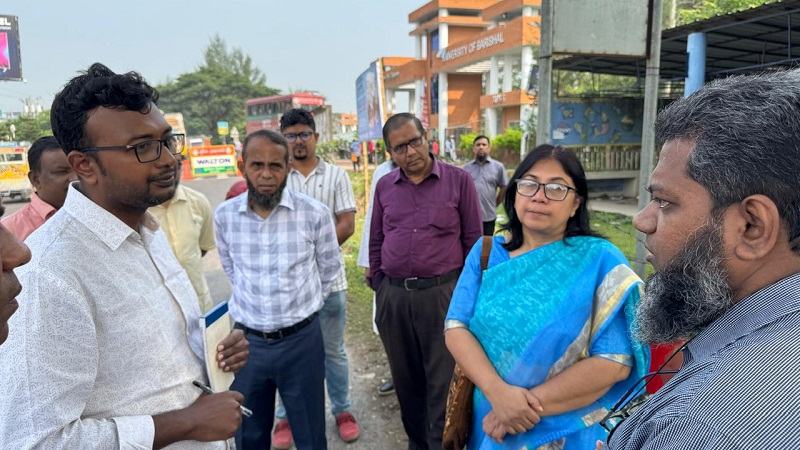 বরিশাল বিশ্ববিদ্যালয়ের পাশে সড়ক দুর্ঘটনা রোধে প্রশাসনের বিশেষ উদ্যোগ