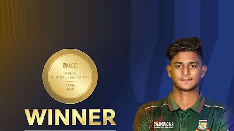 আইসিসির মাসসেরা ক্রিকেটার বাংলাদেশের নাহিদ রানা