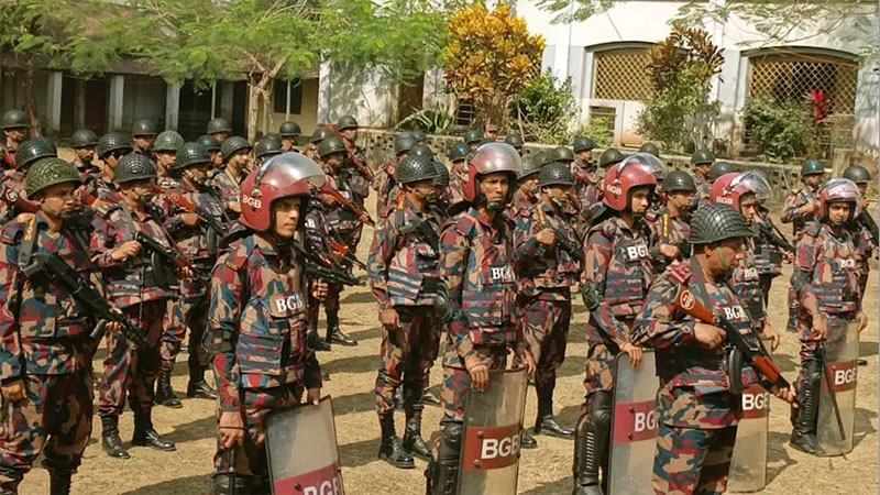 নির্বাচন উপলক্ষে শেরপুর-৩ আসনে ১৬ প্লাটুন বিজিবি মোতায়েন