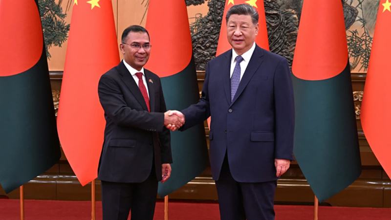 চীনের প্রেসিডেন্টের সঙ্গে প্রধানমন্ত্রী তারেক রহমানের বৈঠক