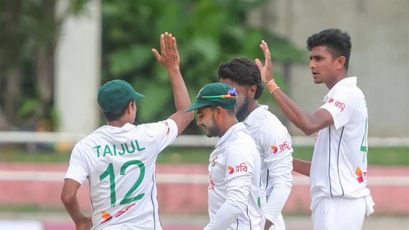 নাহিদ রানার প্রথম ফাইফারে বাংলাদেশের দারুণ এক দিন