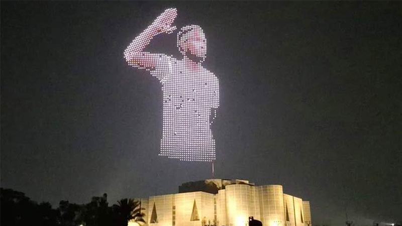 নববর্ষের ড্রোন শোতে ঝলমলে ঢাকার আকাশ