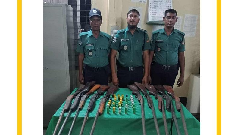 রংপুরে পরিত্যক্ত বস্তায় মিলল ১০ বন্দুক