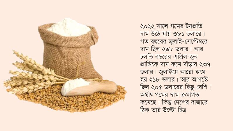 গমের বিশ্ববাজার নিম্নমুখী হলেও দেশে বাড়ছে আটার দাম