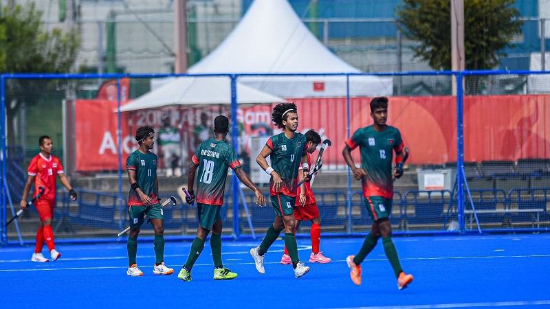 থাইল্যান্ডকে হারিয়ে ছেলেদের হকিতে সপ্তম বাংলাদেশ