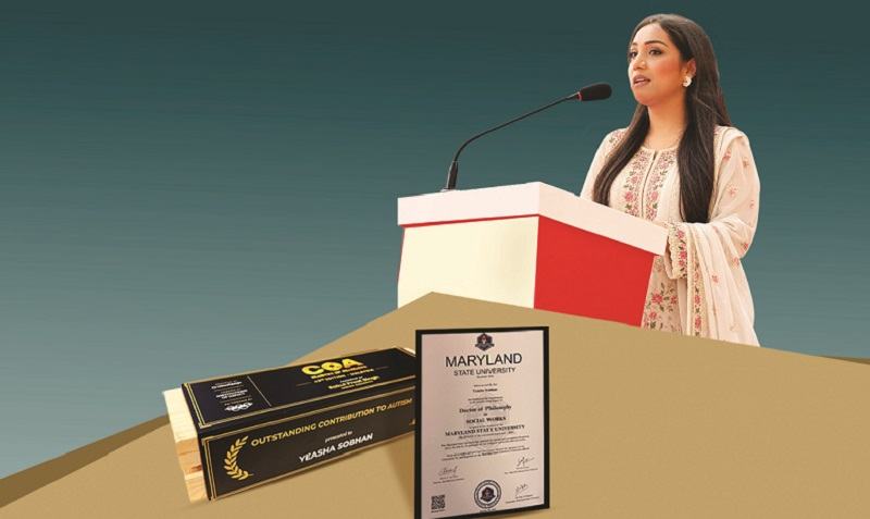 অটিজমে অবদানের স্বীকৃতিতে ইয়াশা সোবহানের আন্তর্জাতিক সম্মাননা