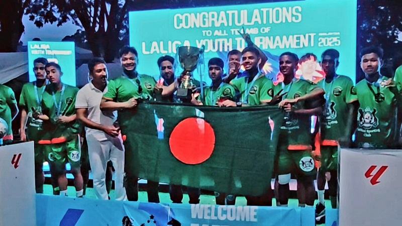মালয়েশিয়ায় লা লিগা ইয়ুথ টুর্নামেন্টে রানার্সআপ জাফরানি স্পোর্টিং ক্লাব
