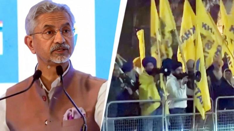 লন্ডনে জয়শঙ্করের ওপর হামলার চেষ্টা, ছেঁড়া হলো ভারতের পতাকা