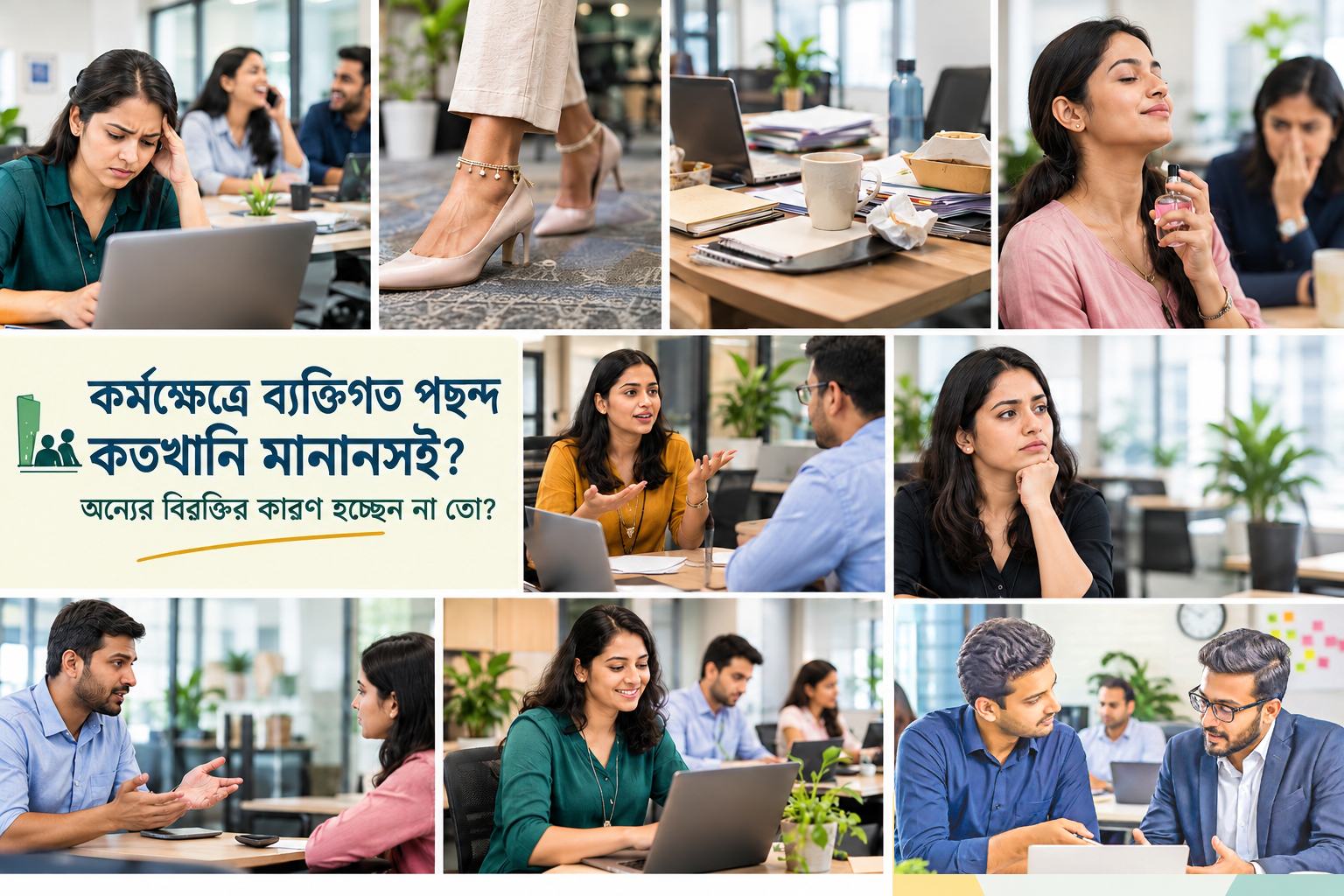 কর্মক্ষেত্রে ব্যক্তিগত পছন্দ কতখানি মানানসই? অন্যের বিরক্তির কারণ হচ্ছেন না তো?