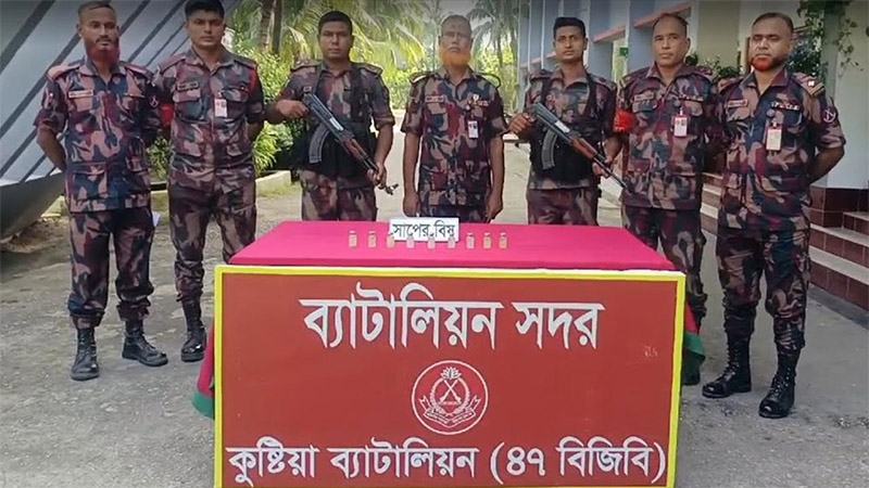 কুষ্টিয়ায় দেড় কোটি টাকা মূল্যের সাপের বিষ উদ্ধার