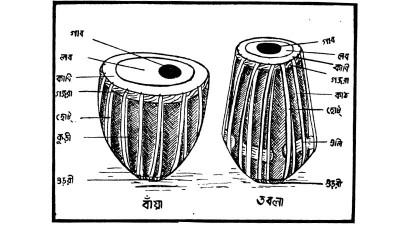 তবলা, বাঁয়া ও পখাবজের অঙ্গ বর্ণনা