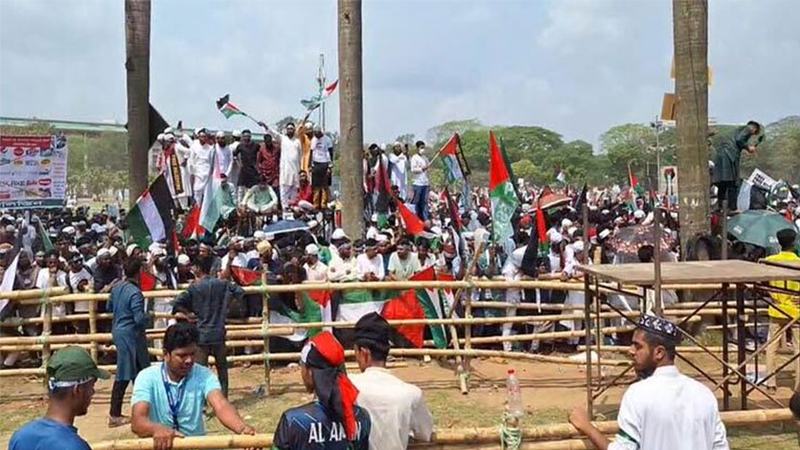 ঘোষণাপত্র পাঠ ও মোনাজাতের মধ্য দিয়ে শেষ ‘মার্চ ফর গাজা’ কর্মসূচি