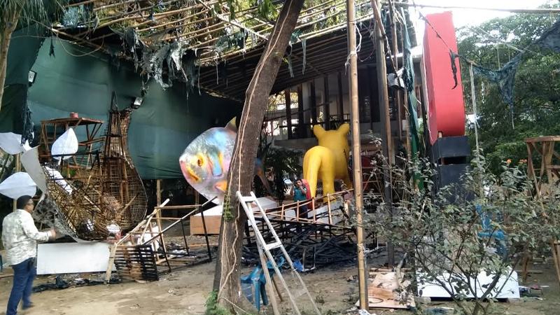 চারুকলায় ফ্যাসিবাদের মোটিফে আগুন পরিকল্পিত