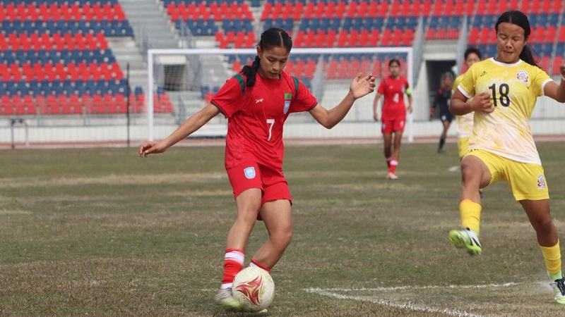 অনূর্ধ্ব-১৯ সাফে ভুটানকে ১২-০ গোলে হারাল বাংলাদেশের মেয়েরা
