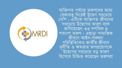 তরুণদের উদ্বেগের বড় কারণ বেকারত্ব দুর্নীতি আইন-শৃঙ্খলা