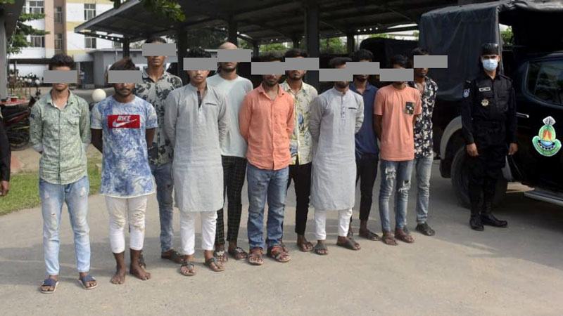 নারায়ণগঞ্জে কিশোর গ্যাংয়ের ১১ সদস্য গ্রেফতার