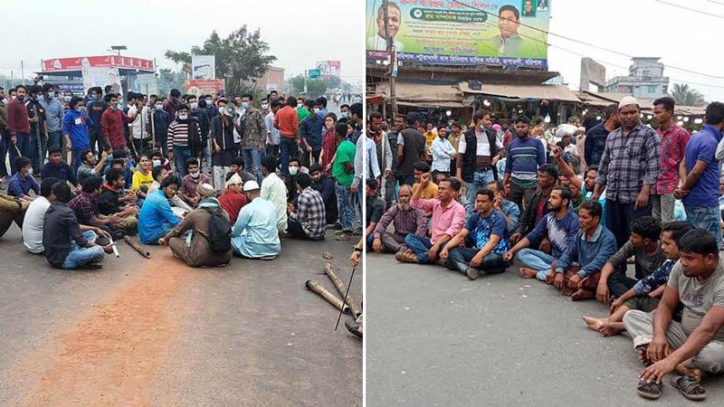বরিশালের শিক্ষার্থী ও শ্রমিকরা মুখোমুখি, ২১ রুটে বাস চলাচল বন্ধ