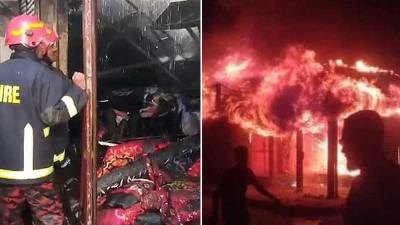 রংপুর ও লক্ষ্মীপুুরে অগ্নিকাণ্ড ৪৫ দোকান ভস্মীভূত