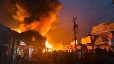 রামগতি বাজারে আগুন, কোটি টাকার ক্ষয়ক্ষতির দাবি