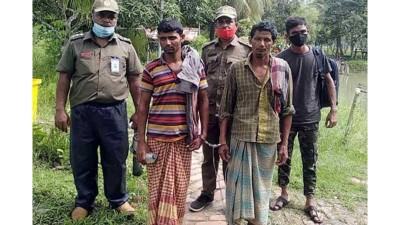 সুন্দরবনে হরিণের মাংস ও ফাঁদসহ বাবা-ছেলে আটক