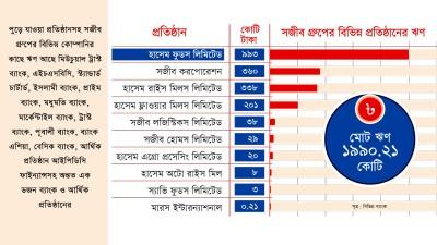 ব্যাংকঋণে ফুলেফেঁপে ওঠে সজীব গ্রুপ