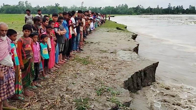 কুড়িগ্রামে ভাঙনে বিপর্যস্ত তিস্তার দুই তীরের মানুষ