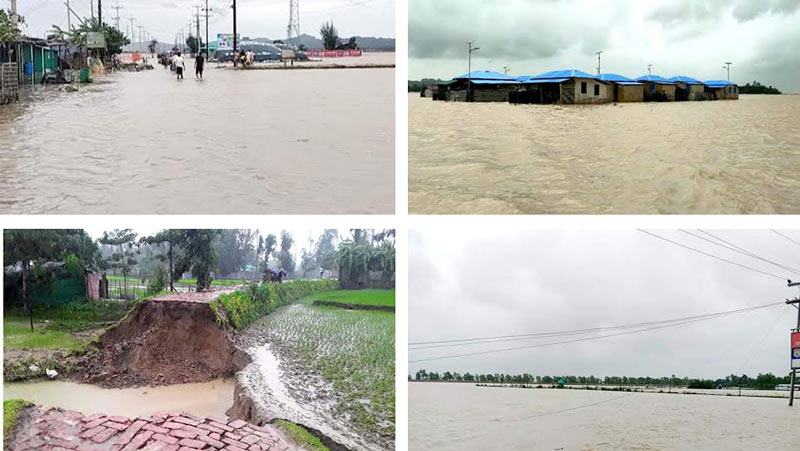 টেকনাফে পাহাড় ধস ও বন্যায় ব্যাপক ক্ষতি